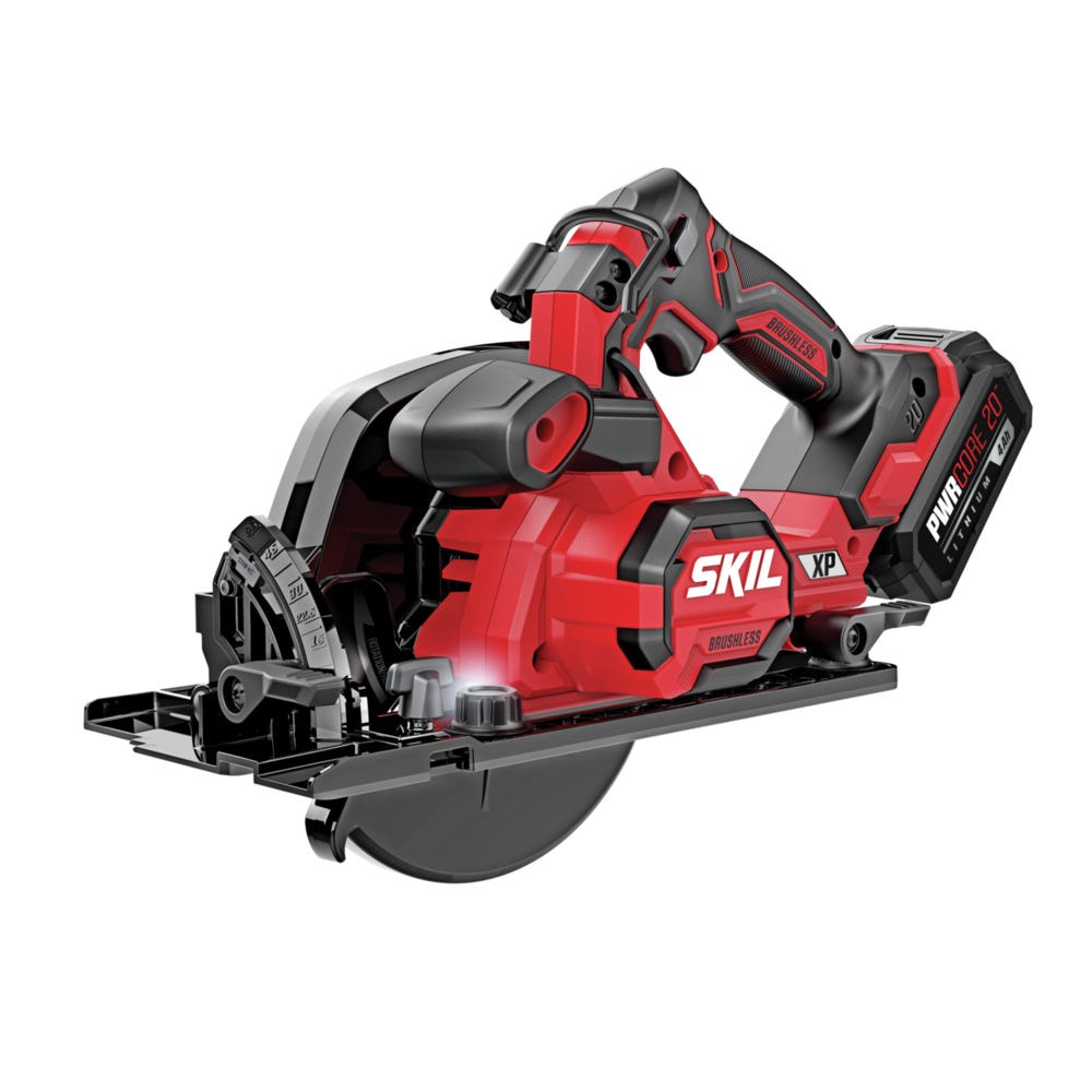 SKIL CR5440B-10-CRT0702 PWR CORE 20™ XP Brushless 20V 7-1/4 In. Circular Saw Kit with Guide Rails