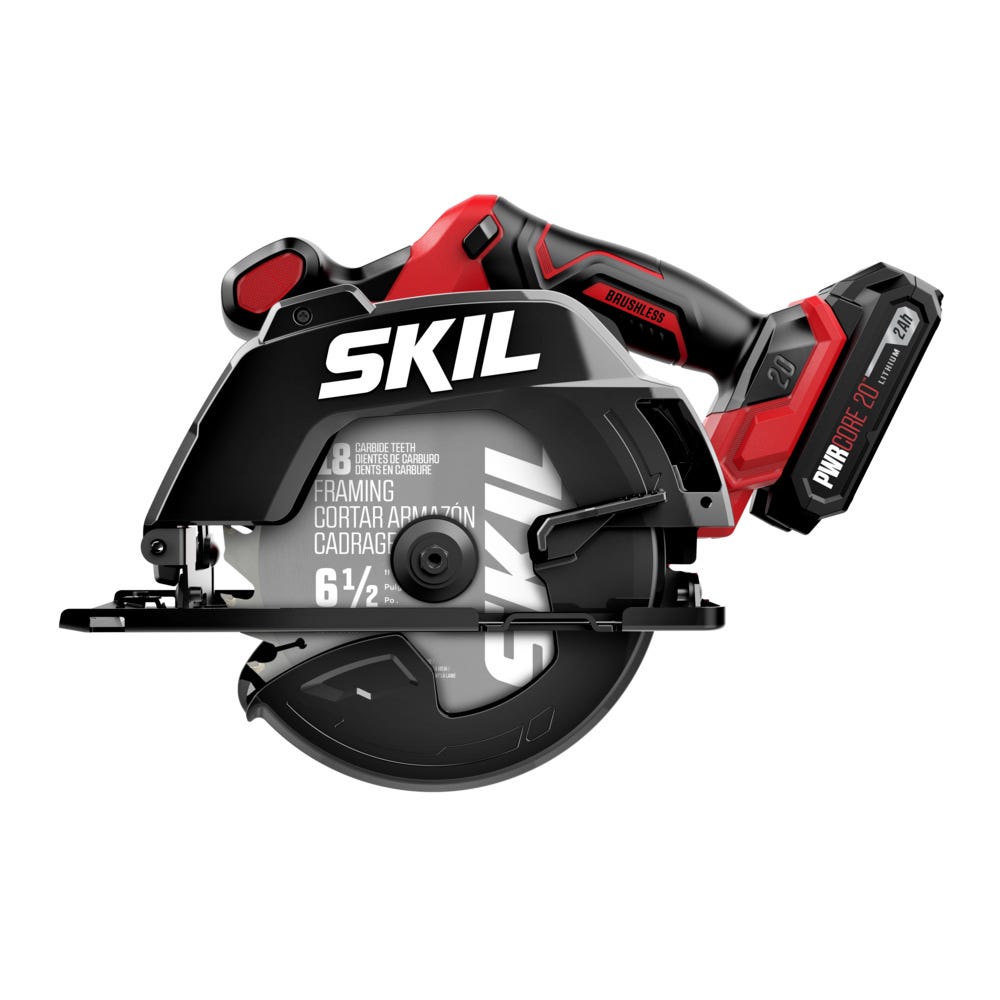 SKIL CR6413B-11 PWR CORE 20 Brushless 6-1/2 In. Circular Saw Kit
