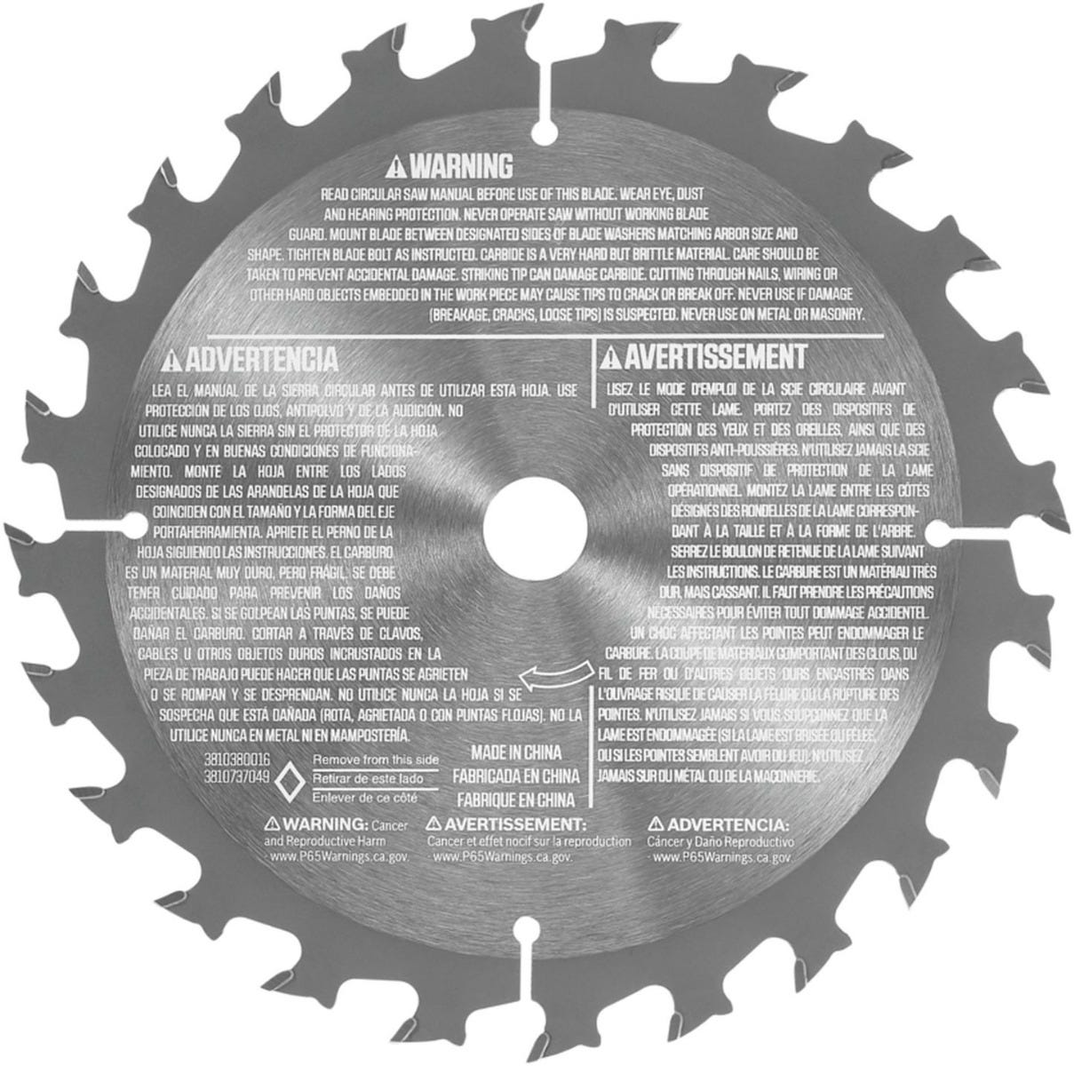 SKIL CRB1002 6-1/2 In. 24-Tooth Circular Saw Blade
