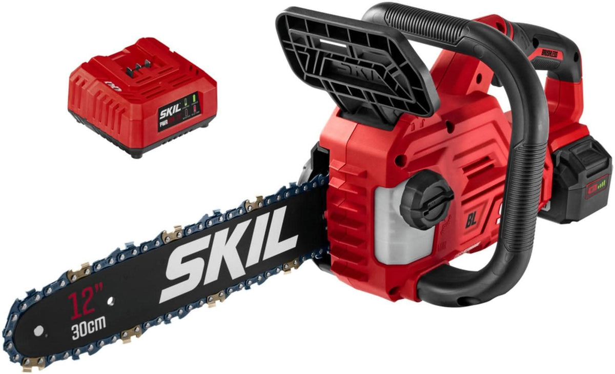 SKIL CS4562B-10 PWR CORE 20 Brushless 12 IN. Chain Saw with 4.0Ah Battery and Charger