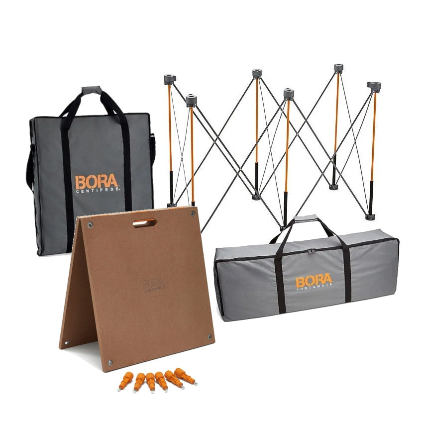 Bora Tall Centipede Plain Table Top Work Stand Set