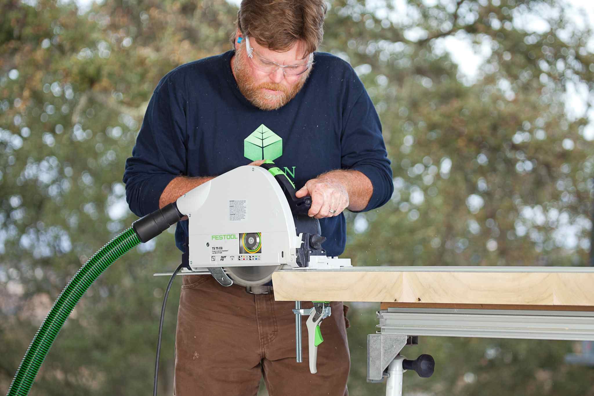 Festool 576119 TS 75 EQ Plunge Cut Track Saw w/ 75" Guide Rail & Systainer3