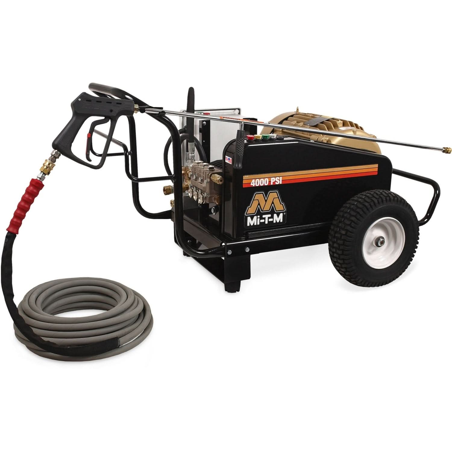 Mi-T-M CW-4004-1ME3 CW Premium Series 4000 PSI Electric Belt Drive Cold Water Pressure Washer