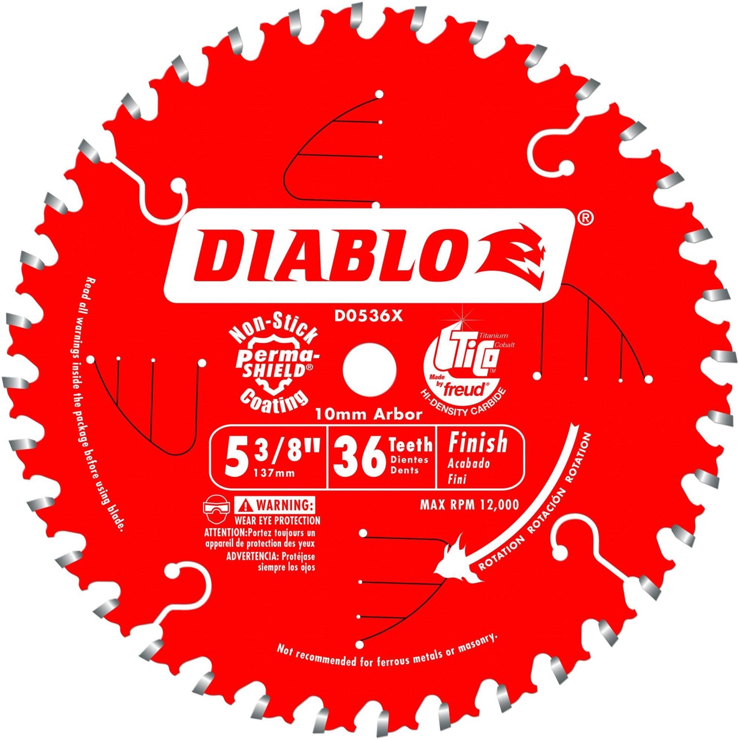Diablo D0536X 5-3/8 in. x 36-Tooth  Finish Trim Saw Blade