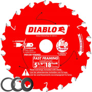 Diablo D053818WMX 5-3/8 in. x 18-Tooth  Fast Framing Saw Blade