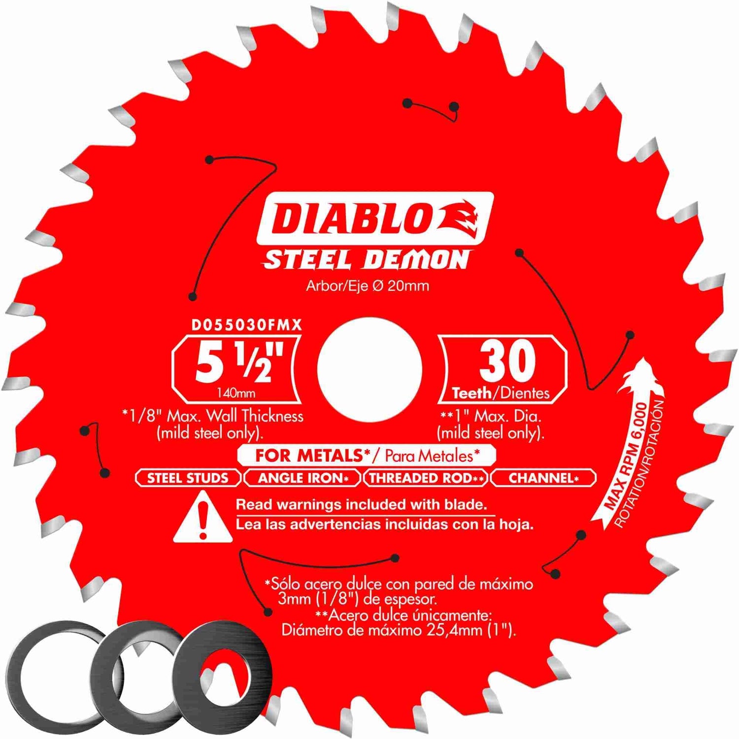 Diablo D055030FMX 5-1/2 in. x 30-Tooth  Metal Cutting Saw Blade