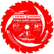 Diablo D0724DA 7-1/4 in. x 24-Tooth  Demo Demon Ultimate Framing/Demolition Saw Blade