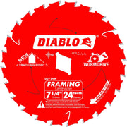 Diablo D0724W 7-1/4 in. x 24-Tooth  Wormdrive Framing Saw Blade