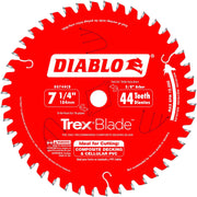 Diablo D0744CD 7-1/4 in. x 44-Tooth  Composite Material/Plastics TrexBlade