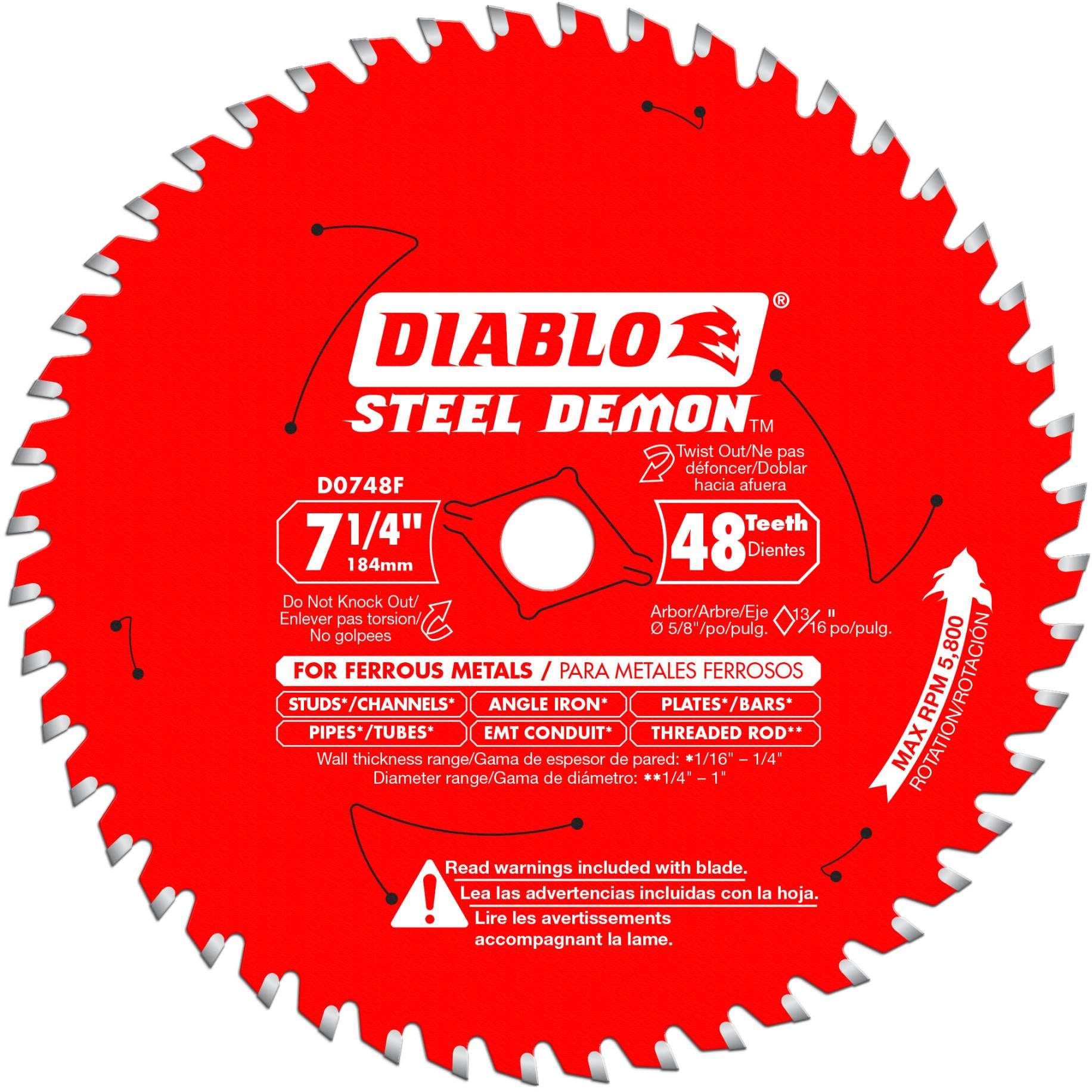 Diablo D0760X 7-1/4 in. x 60 ATB  Ultra Finish Saw Blade