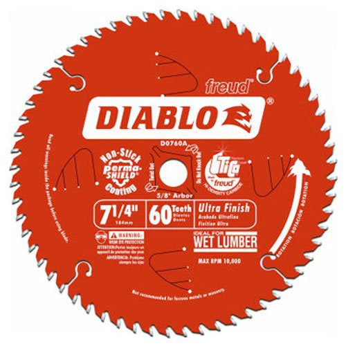 Diablo D0760A 7-1/4 in. x 60-Tooth  Ultra Finish Saw Blade