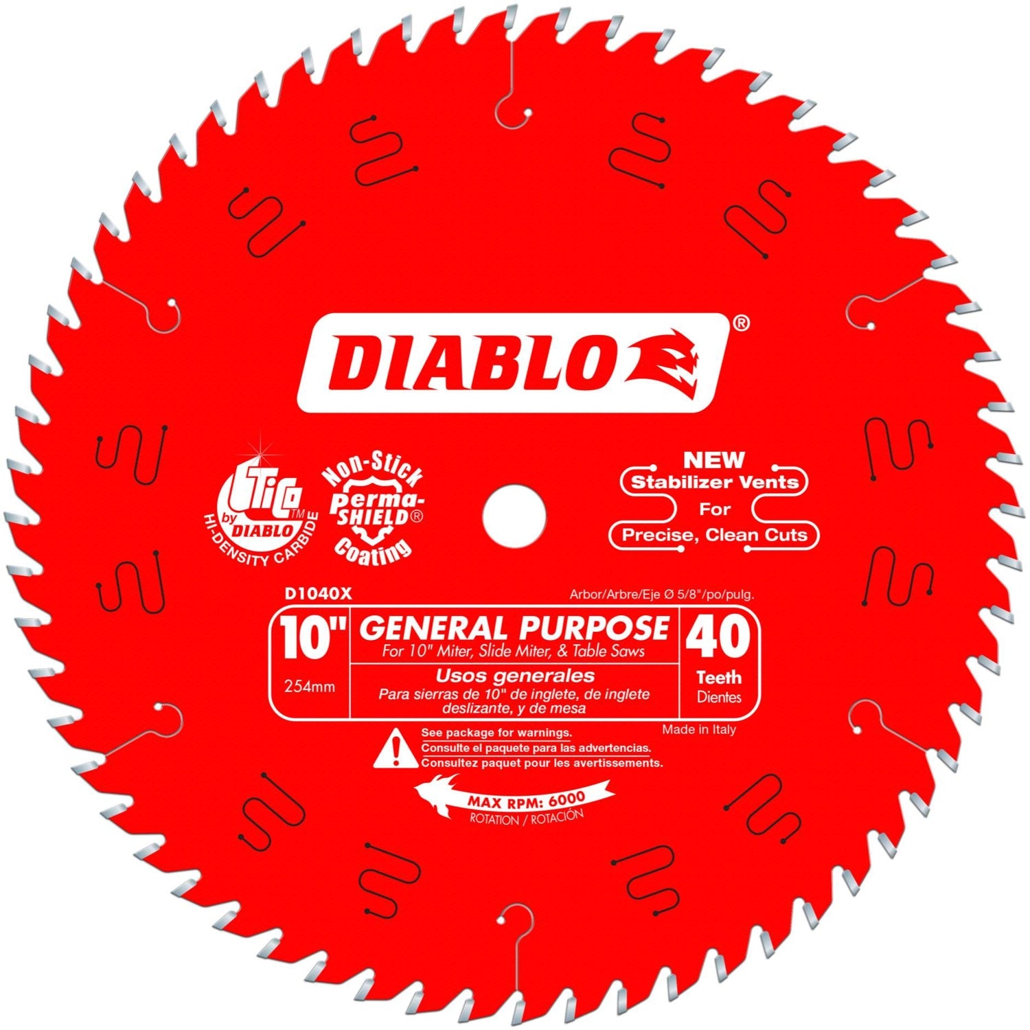Diablo D1040X 10 in. x 40-Tooth  General Purpose Saw Blade