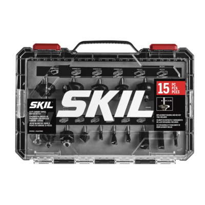 SKIL RTB7501 15 Pc. Carbide-Tipped Router Bit Set