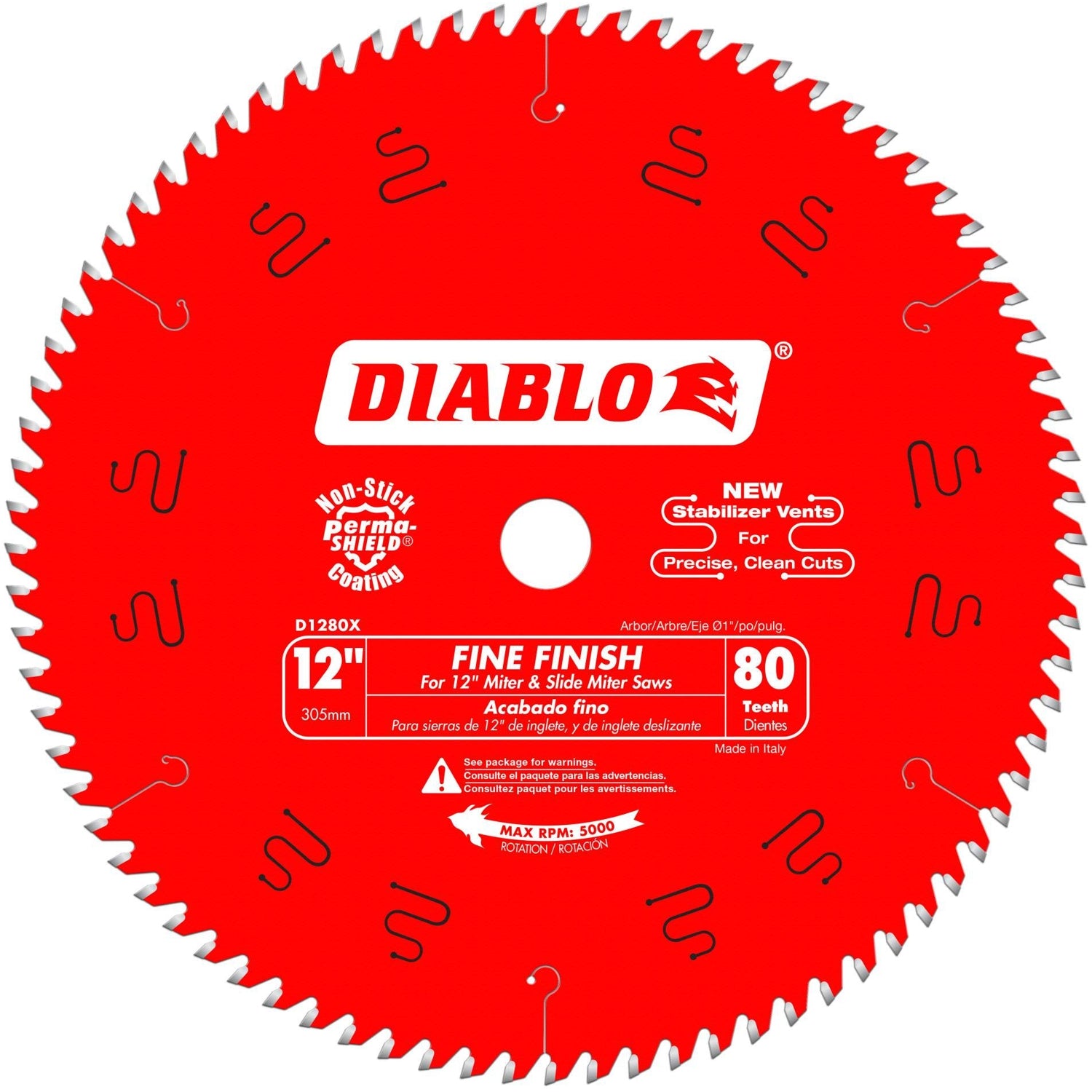 Diablo D1280X 12 in. x 80-Tooth  Fine Finish Saw Blade