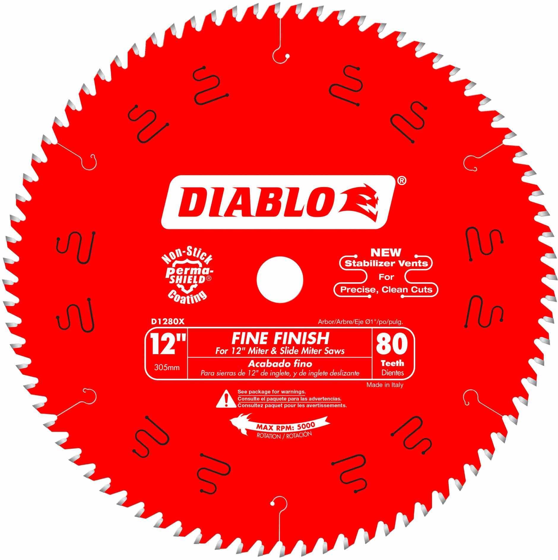 Diablo D1280X 12 in. x 80-Tooth  Fine Finish Saw Blade