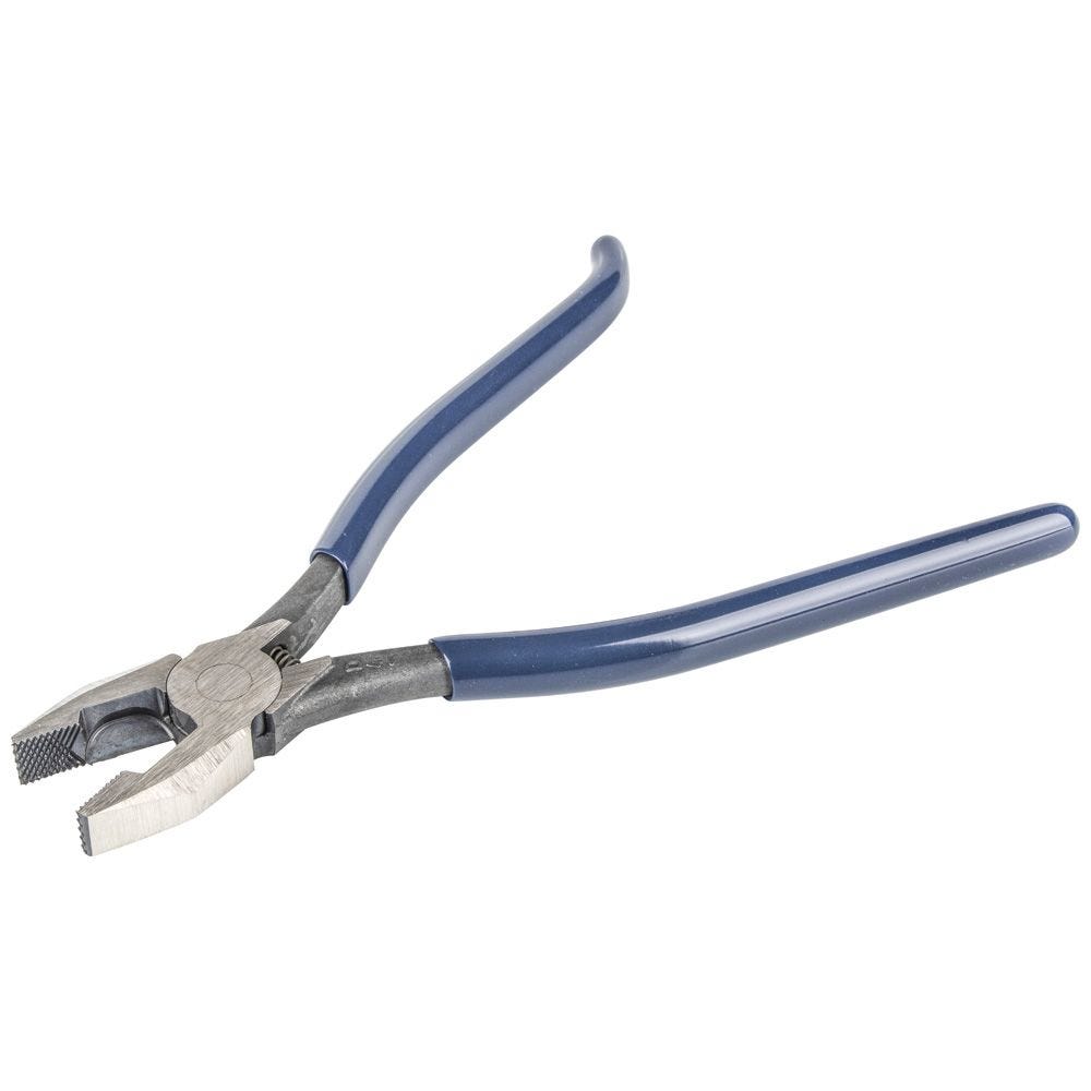 Klein Tools D201-7CSTLFT Ironworker's Left-Handed Spring Loaded Rebar Pliers, 9-in.