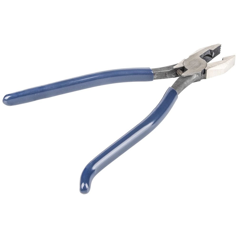 Klein Tools D201-7CSTLFT Ironworker's Left-Handed Spring Loaded Rebar Pliers, 9-in.