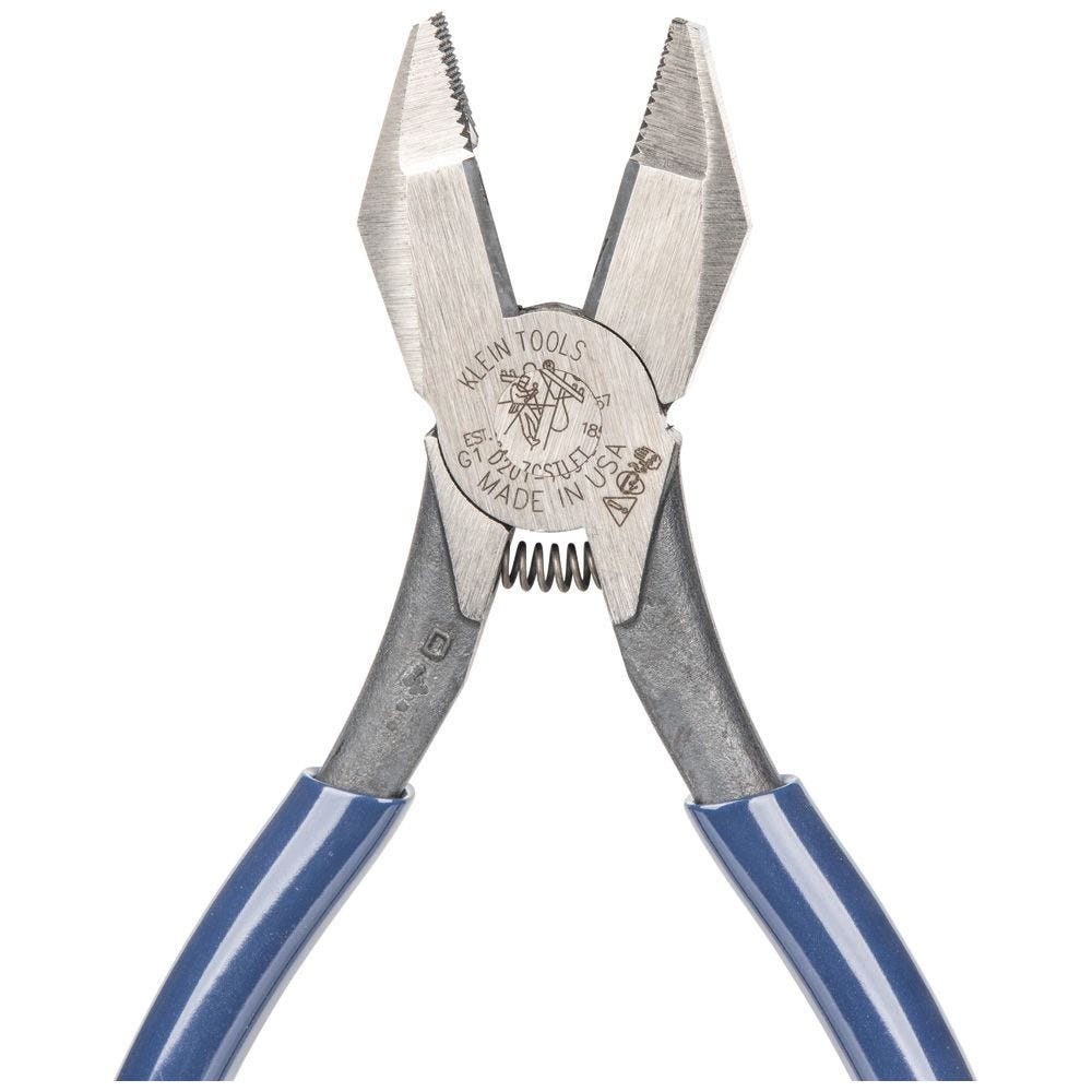 Klein Tools D201-7CSTLFT Ironworker's Left-Handed Spring Loaded Rebar Pliers, 9-in.