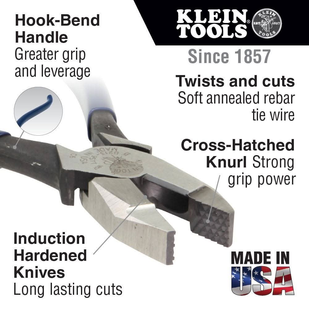 Klein Tools D201-7CSTT Ironworker's Pliers with Tether Ring