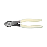 Klein Tools D248-8-GLW Diagonal Cutting Pliers, Angled Head, High-Visibility, 8-Inch