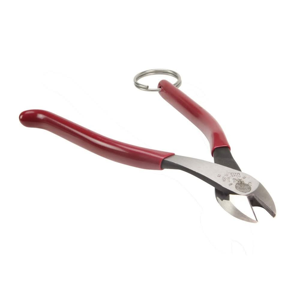 Klein Tools D248-9STT Ironworker's Diagonal Cutting Pliers, with Tether Ring, 8-Inch