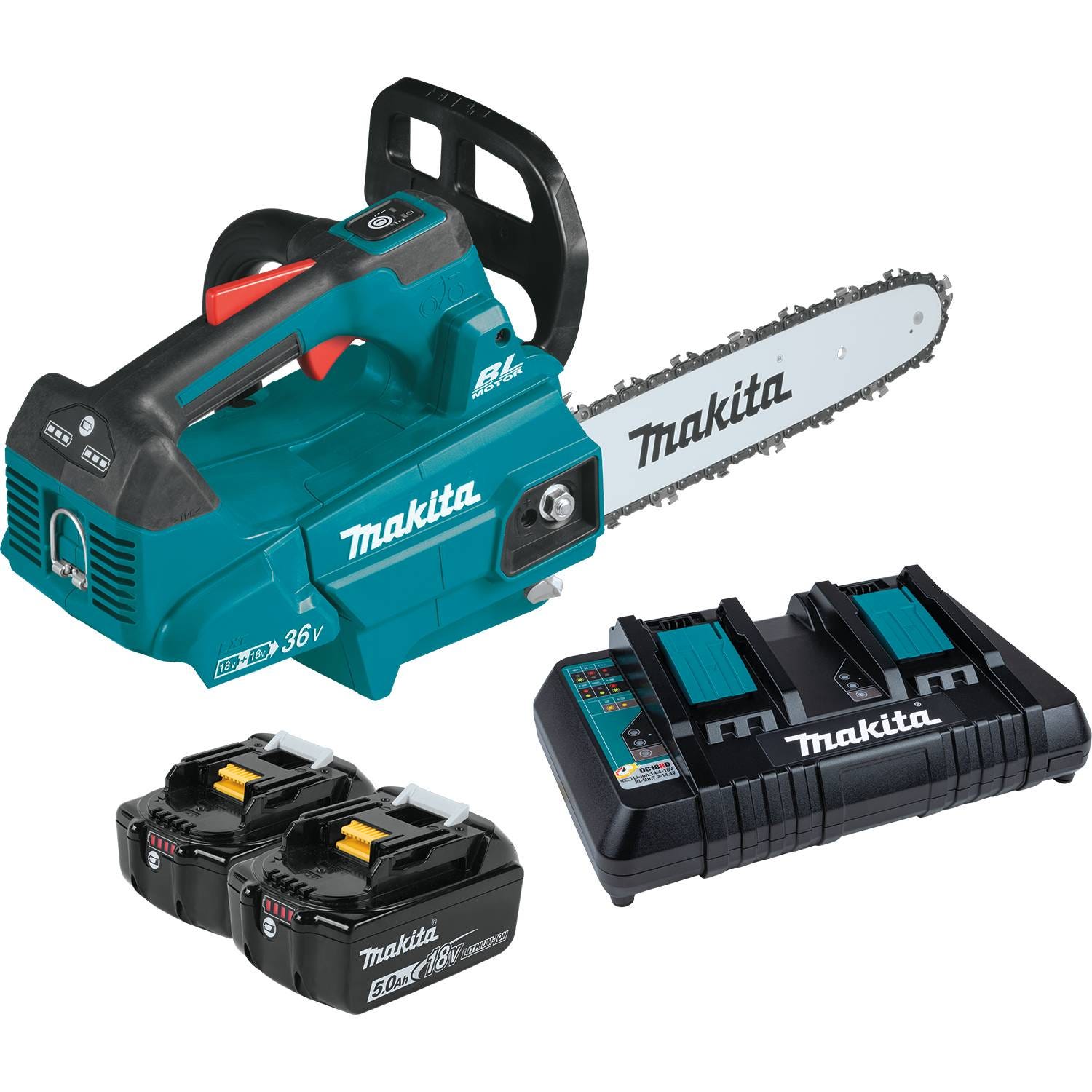 Makita XCU08PT 36V (18V X2) LXT Brushless 14" Top Handle Chain Saw Kit (5.0Ah)