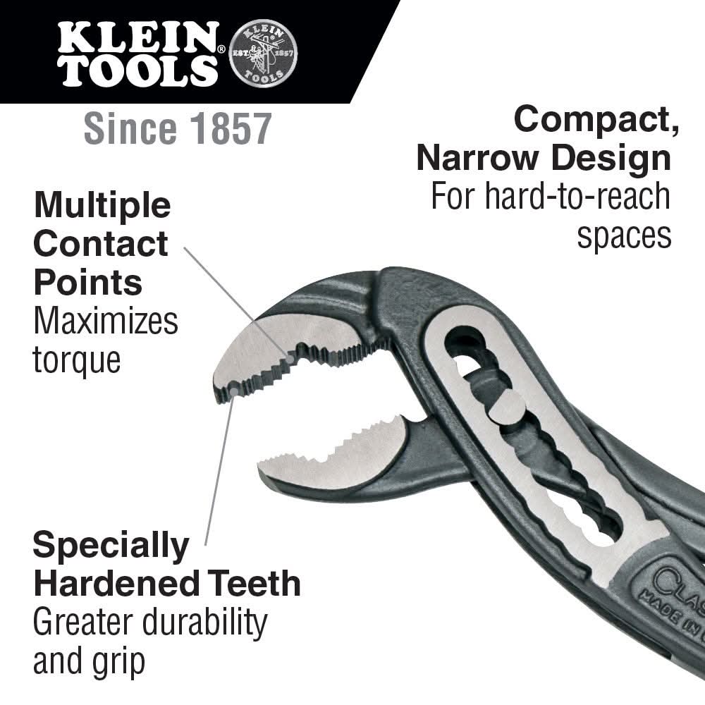 Klein Tools D50510 Classic Klaw Pump Pliers, 10 in.