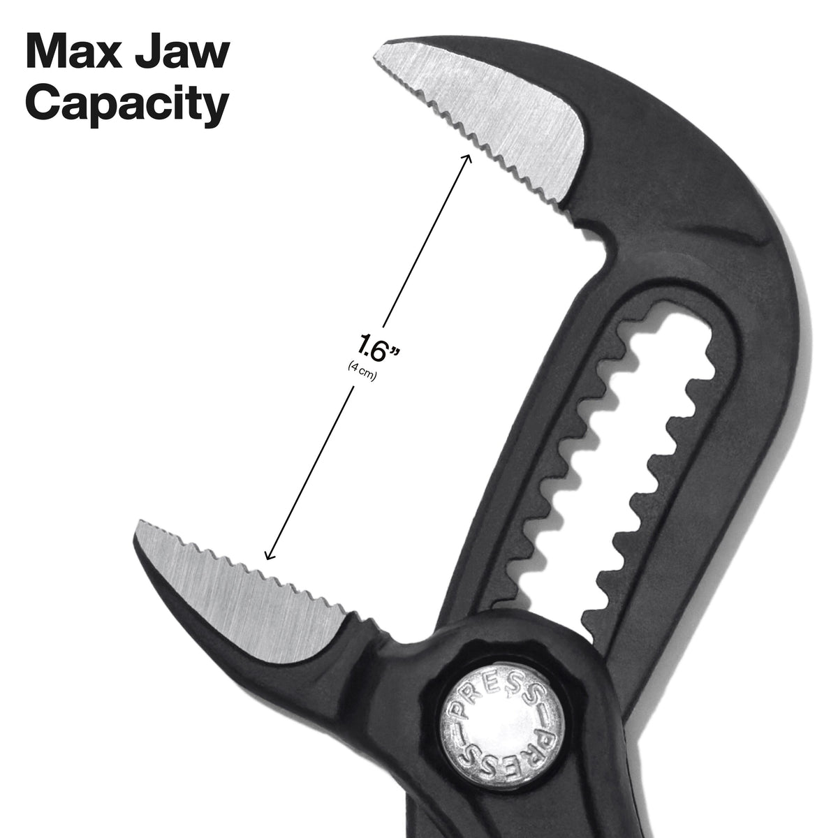 Klein Tools D5057BS all-steel pump pliers with black oxide finish