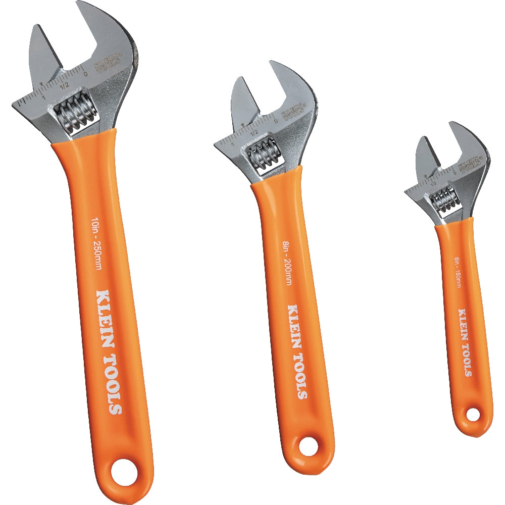 Klein Tools D5073 Extra-Capacity Adjustable Wrenches, 3-Piece Set