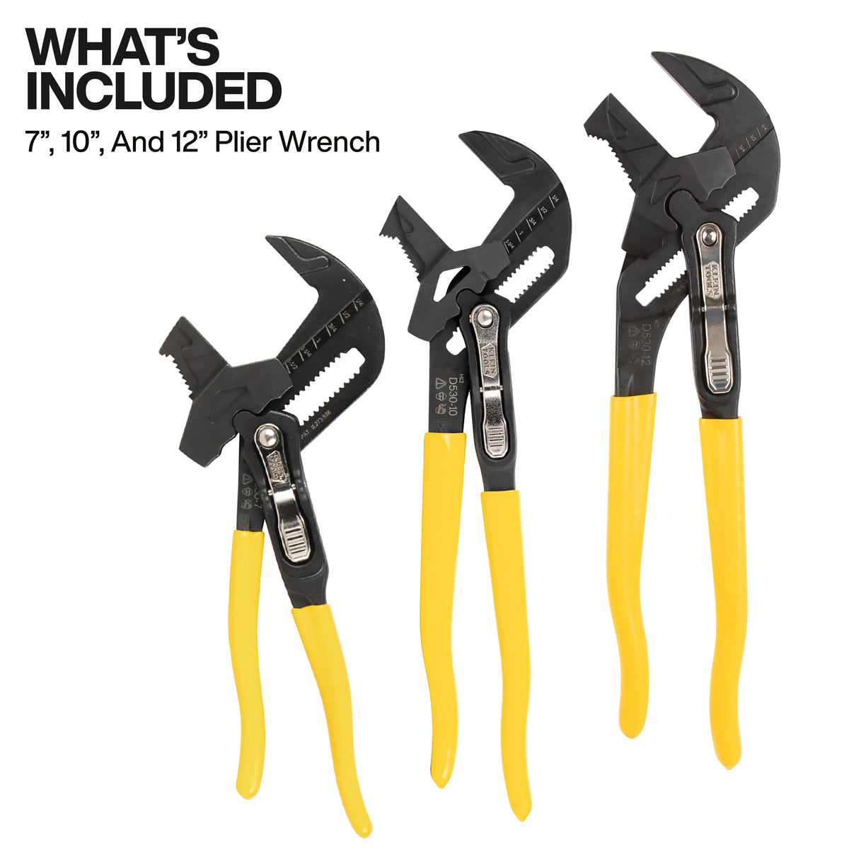 Klein plier wrench set parallel jaws