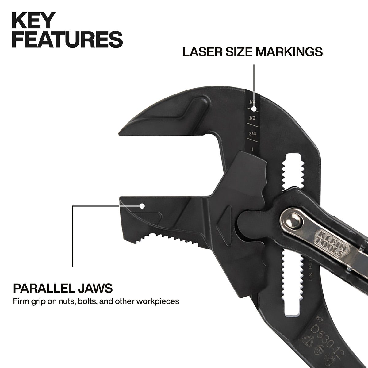 Klein plier wrench set reversible jaw