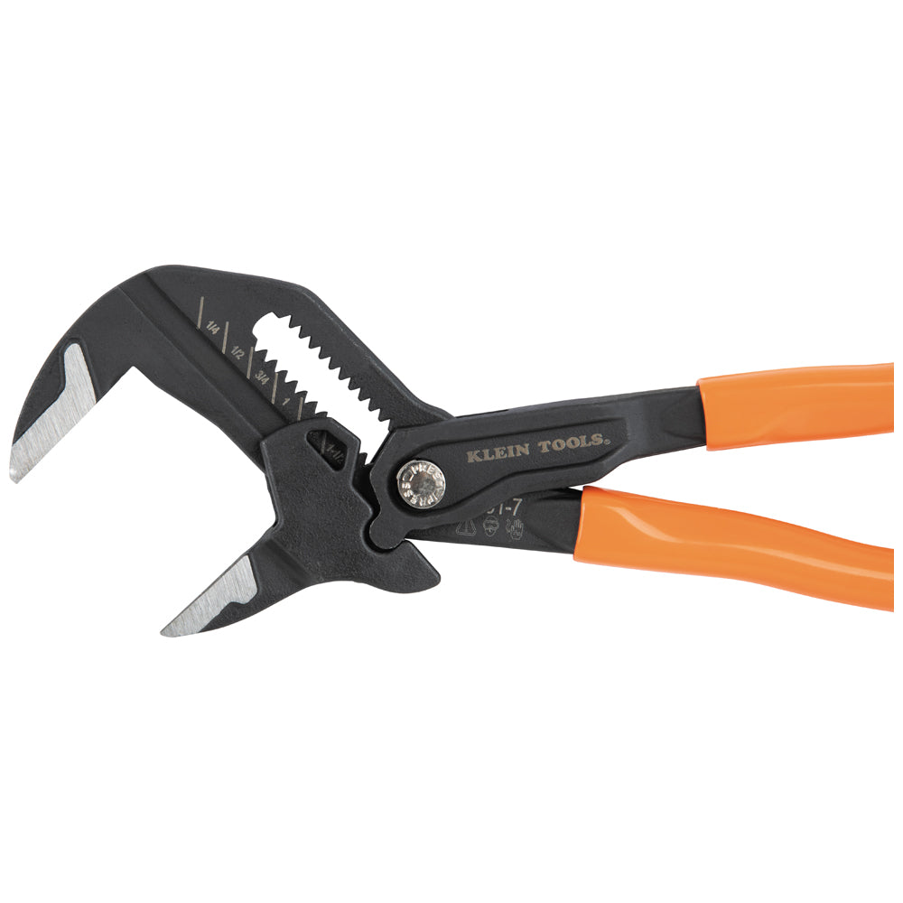 Klein 7-in. compact plier wrench angled view