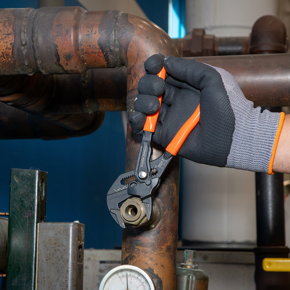 Klein compact plier wrench in tight space