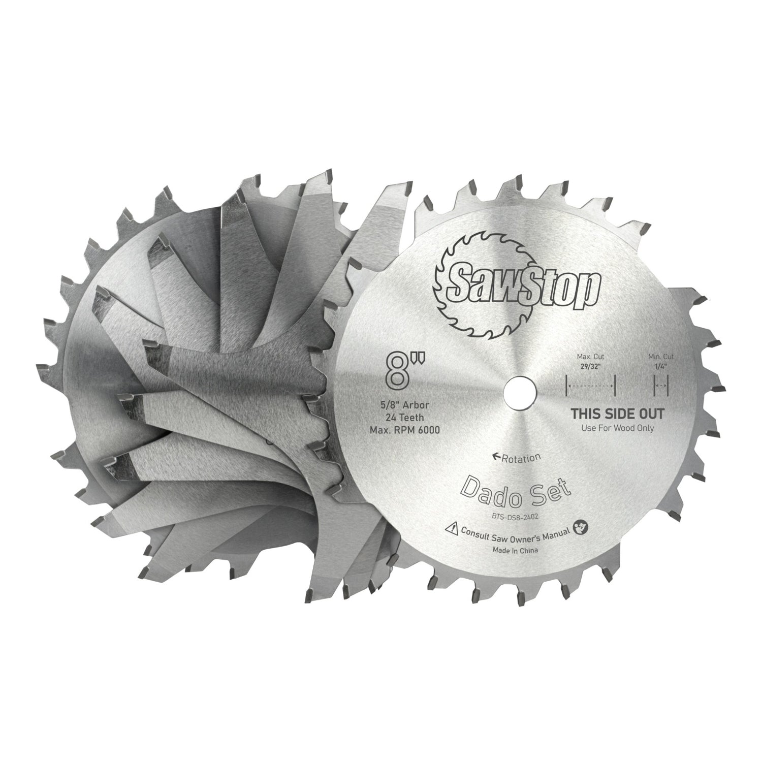 Sawstop BTS-DS8-2402 Premium 8-in. Dado Set