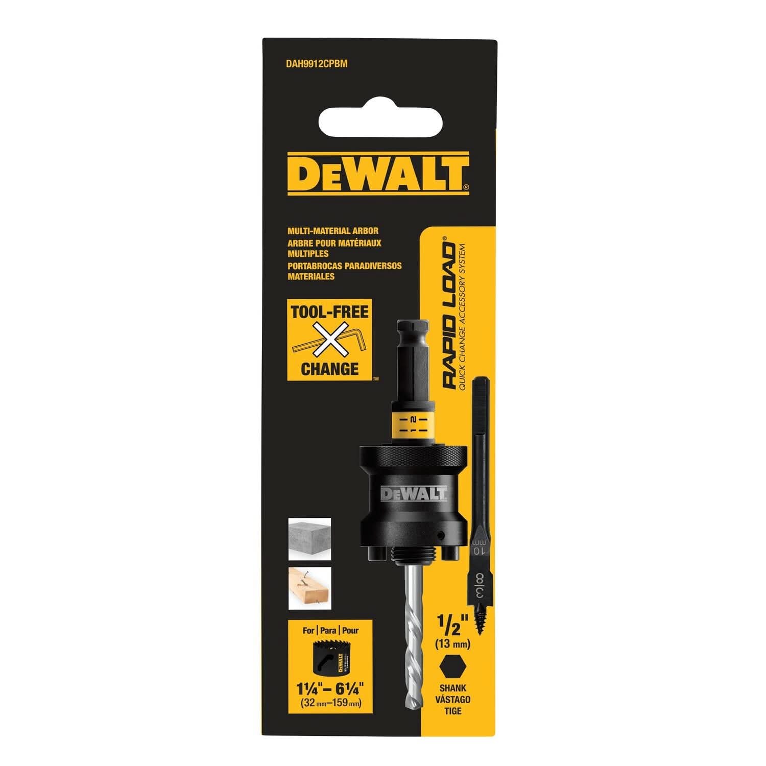 DeWalt DAH9912CPBM 1-1/4 in. - 6-1/4 in. RAPID LOAD Quick Change