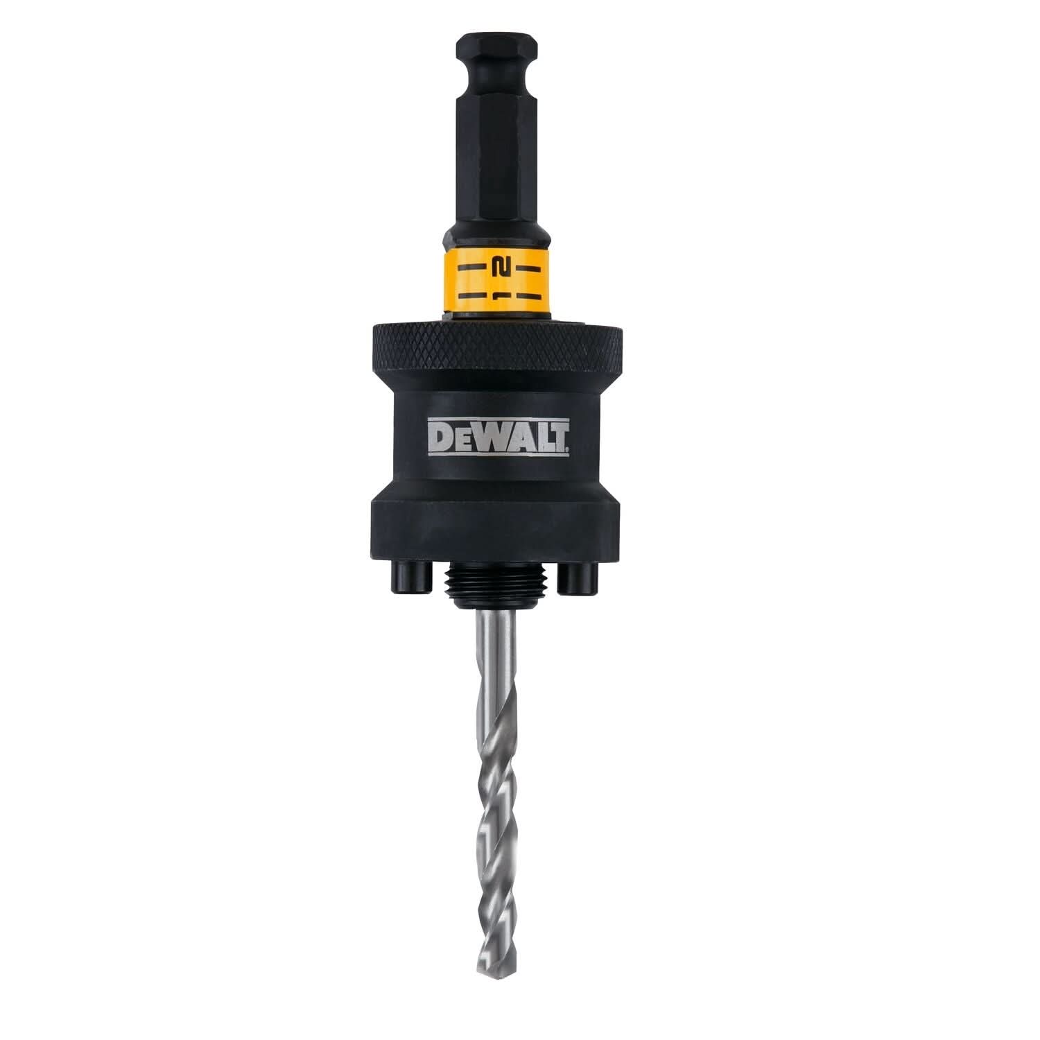 DeWalt DAH9912PBM 1-1/4 in. - 6 in. RAPID LOAD Quick Change Hole Saw Arbor, 1/2 in. Shank