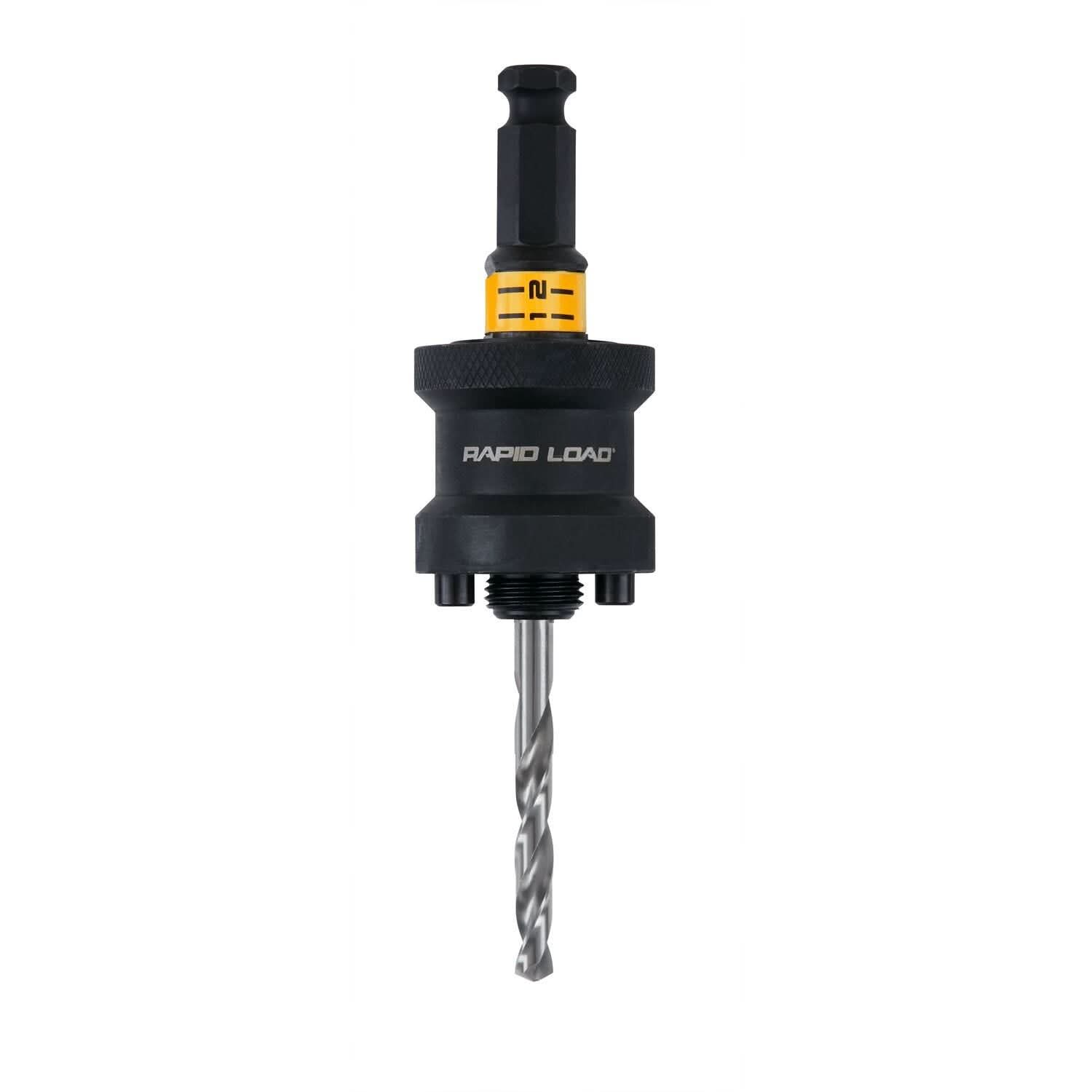 DeWalt DAH9912PBM 1-1/4 in. - 6 in. RAPID LOAD Quick Change Hole Saw Arbor, 1/2 in. Shank