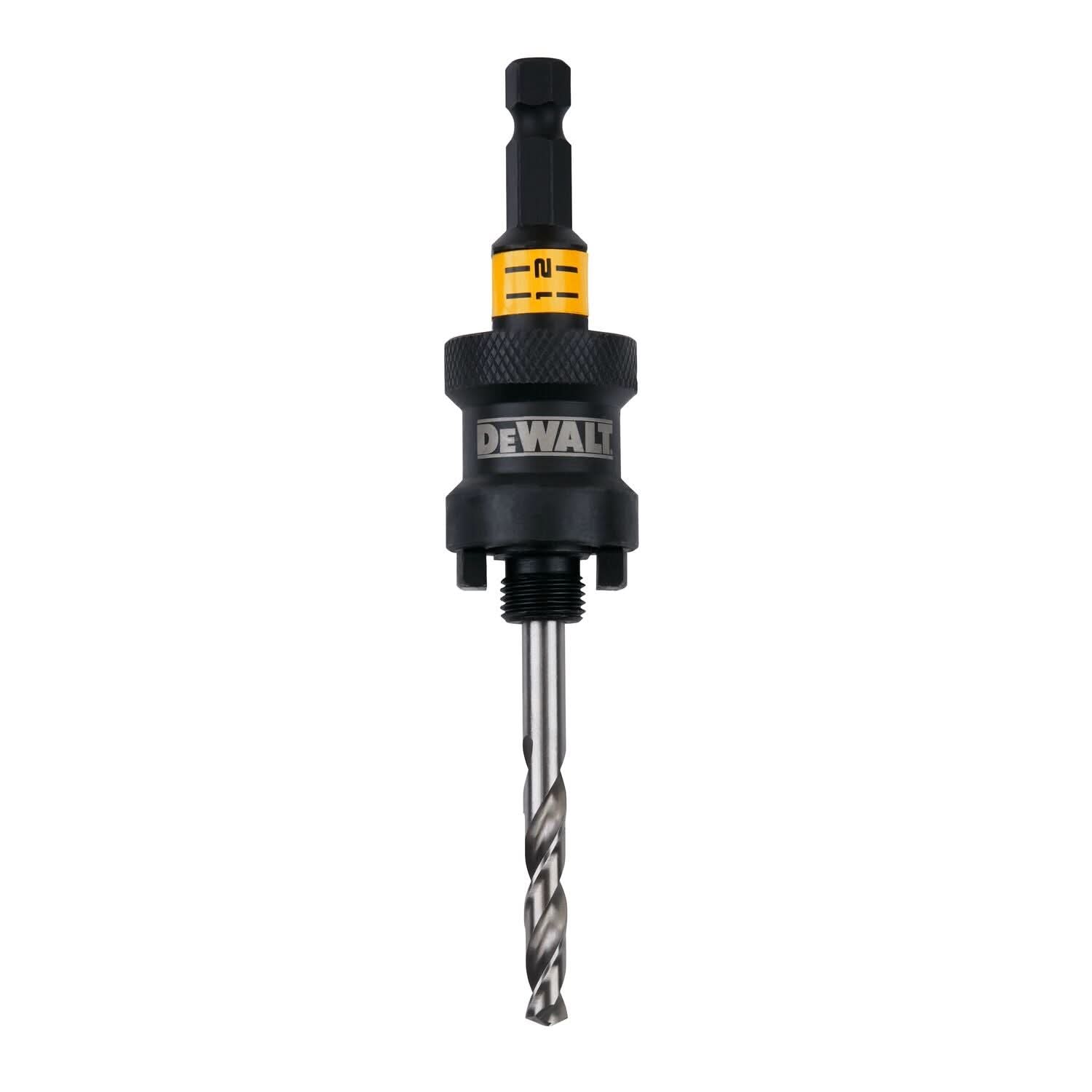 DeWalt DAH9938PBM 9/16 in. - 1-3/16 in. RAPID LOAD Quick Change Hole Saw Arbor, 3/8 in. Shank