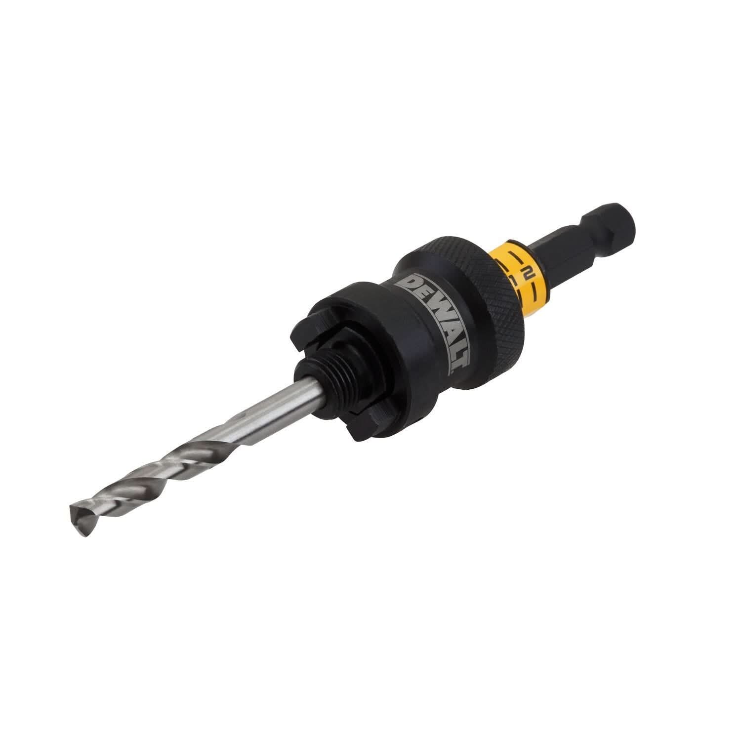 DeWalt DAH9938PBM 9/16 in. - 1-3/16 in. RAPID LOAD Quick Change Hole Saw Arbor, 3/8 in. Shank