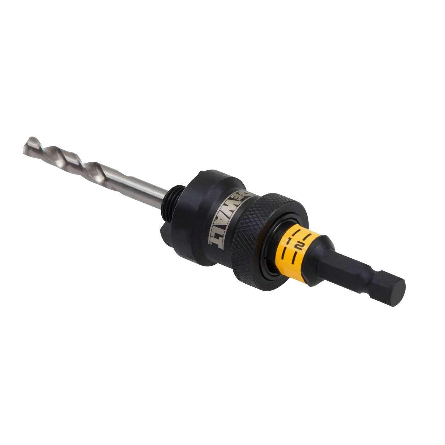 DeWalt DAH9938PBM 9/16 in. - 1-3/16 in. RAPID LOAD Quick Change Hole Saw Arbor, 3/8 in. Shank