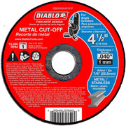 Diablo DBD045040115F 4-1/2 Inch Metal Cut Off Disc - Thin Kerf , 15-Pack
