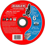 Diablo DBD060045101F 6 Inch Metal Cut Off Disc - Thin Kerf