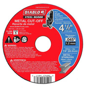 Diablo DBDS45045101F Steel Demon 4-1/2 Inch Type 1 Metal Cut-Off Disc