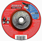 Diablo DBDS45250B01F Steel Demon 4-1/2 Inch Type 27 HUB Metal Grinding Disc