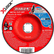 Diablo DBX045063701F 4-1/2 Inch Type 27 Metal Cut-Off Disc for X-Lock and All Grinders