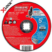Diablo DBX050045101F 5 in.Thin Kerf Metal Cut-Off Disc for X-Lock and All Grinders (50-Pack)