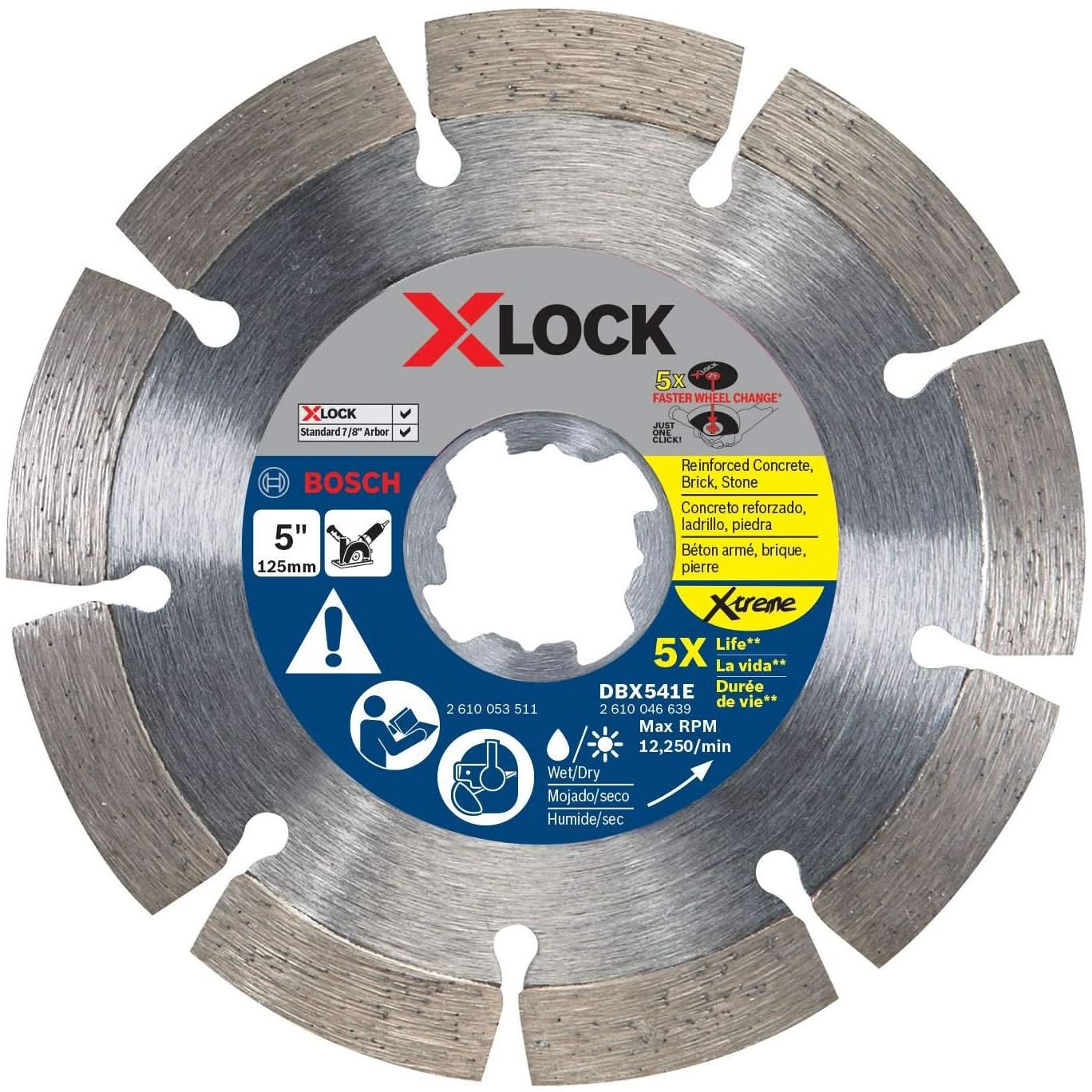 Bosch DBX541E X-Lock 5" Segmented Diamond Blade Xtreme