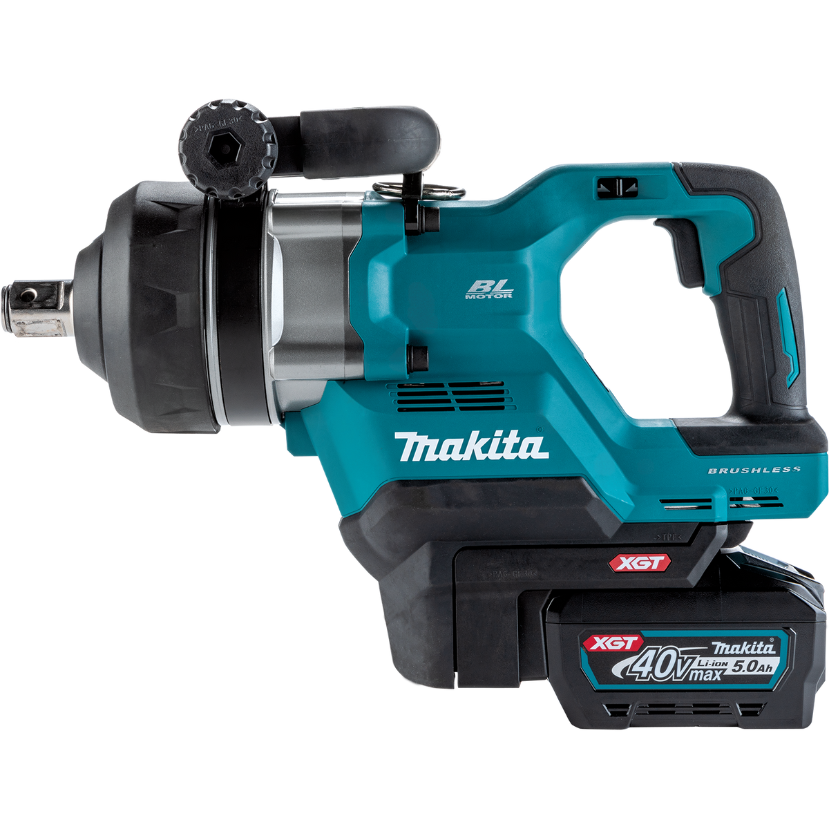 Makita 40V max XGT Brushless 4-Speed High-Torque 1-in. Sq. Drive D-Handle Short Anvil Impact Wrench w/ Friction Ring (GWT09T) - feature detail 8