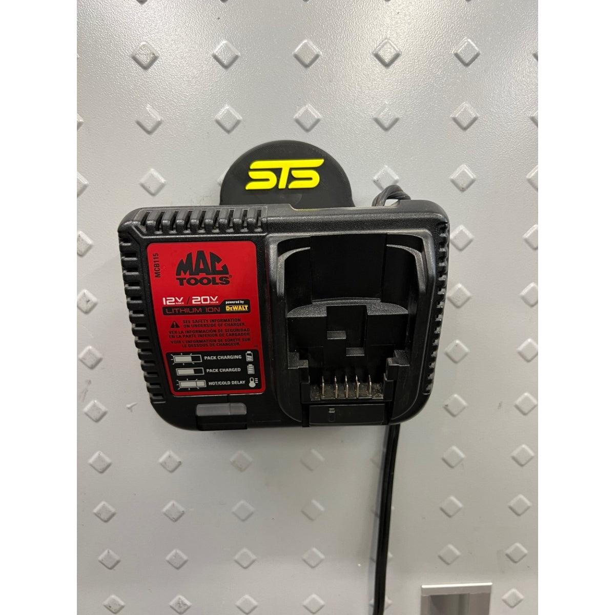 STS Auto Design DWDC115 DeWalt DCB115 and Mac 12V/20V Magnetic Charger Holder