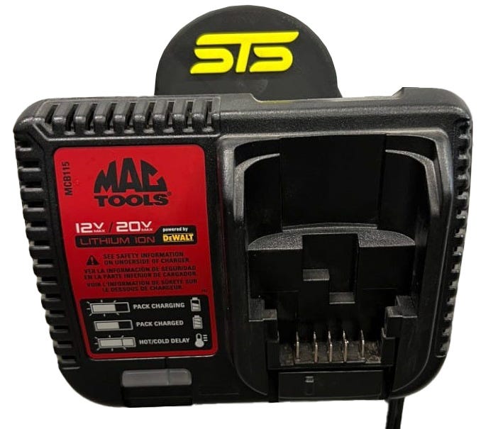 STS Auto Design DWDC115 DeWalt DCB115 and Mac 12V/20V Magnetic Charger Holder